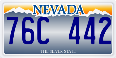 NV license plate 76C442