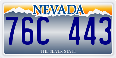 NV license plate 76C443