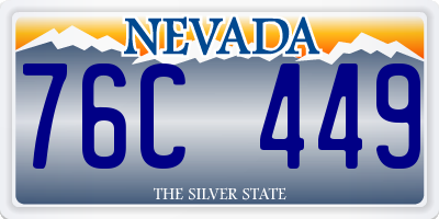 NV license plate 76C449