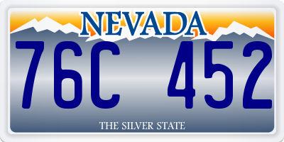 NV license plate 76C452