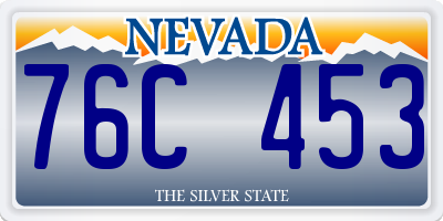 NV license plate 76C453