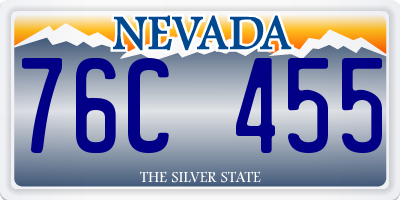 NV license plate 76C455