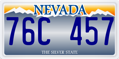 NV license plate 76C457