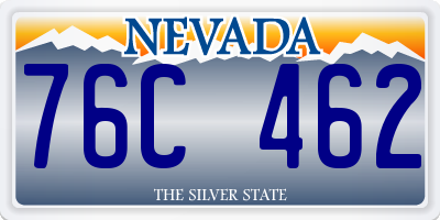 NV license plate 76C462