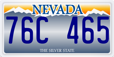 NV license plate 76C465