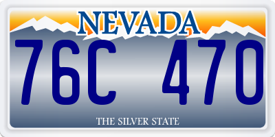 NV license plate 76C470