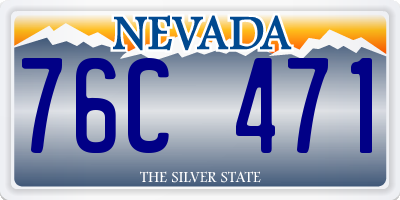 NV license plate 76C471