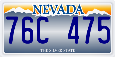 NV license plate 76C475