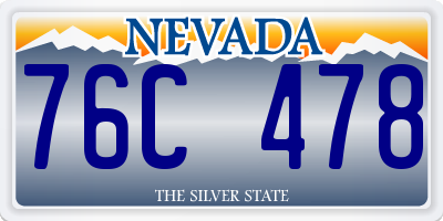 NV license plate 76C478