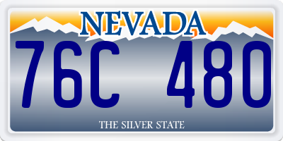 NV license plate 76C480