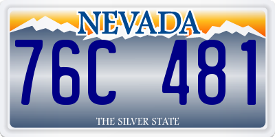 NV license plate 76C481