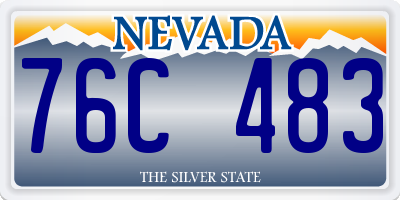 NV license plate 76C483