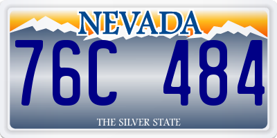 NV license plate 76C484
