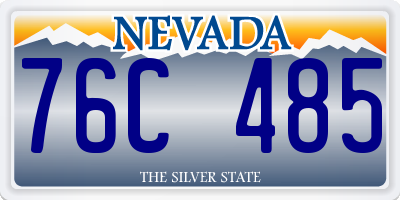 NV license plate 76C485