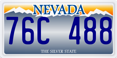 NV license plate 76C488