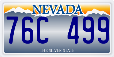 NV license plate 76C499