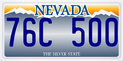 NV license plate 76C500