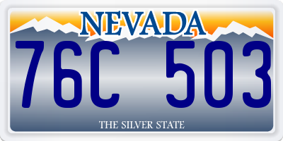 NV license plate 76C503