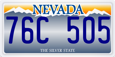 NV license plate 76C505