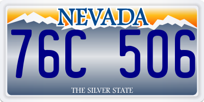 NV license plate 76C506