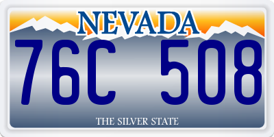 NV license plate 76C508