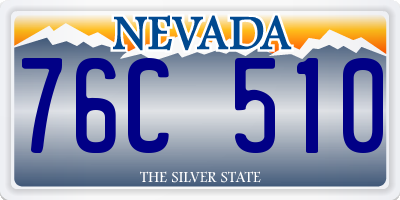 NV license plate 76C510