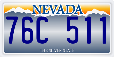 NV license plate 76C511