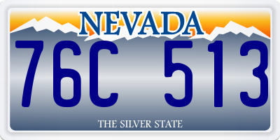 NV license plate 76C513