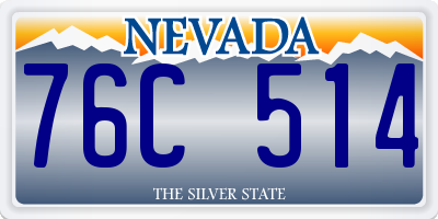NV license plate 76C514