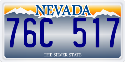 NV license plate 76C517