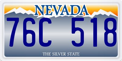 NV license plate 76C518