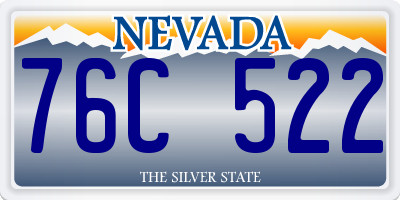 NV license plate 76C522