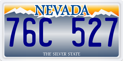 NV license plate 76C527