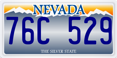 NV license plate 76C529