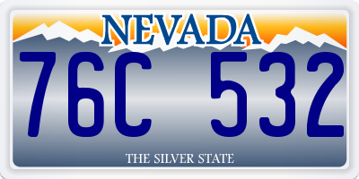 NV license plate 76C532