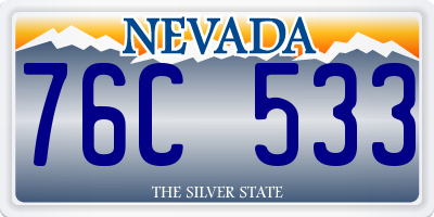 NV license plate 76C533