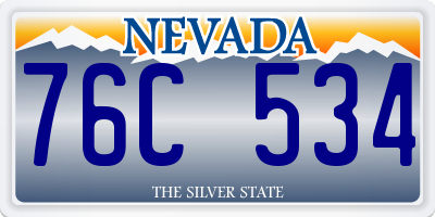 NV license plate 76C534