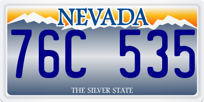 NV license plate 76C535