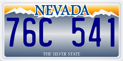 NV license plate 76C541