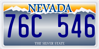 NV license plate 76C546