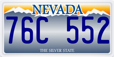 NV license plate 76C552