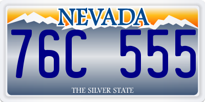 NV license plate 76C555