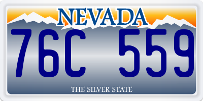 NV license plate 76C559