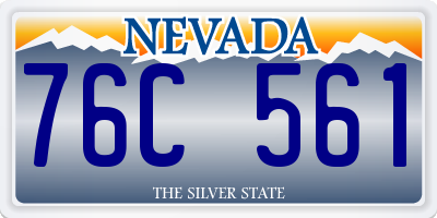 NV license plate 76C561