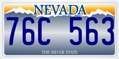 NV license plate 76C563
