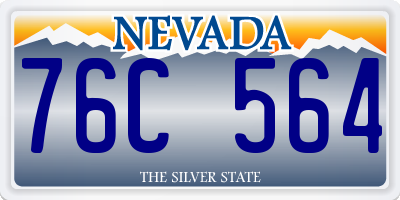 NV license plate 76C564