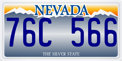 NV license plate 76C566