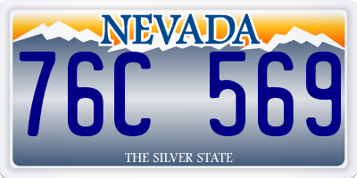 NV license plate 76C569