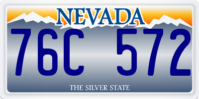 NV license plate 76C572