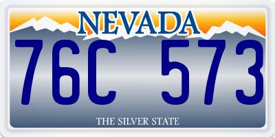 NV license plate 76C573
